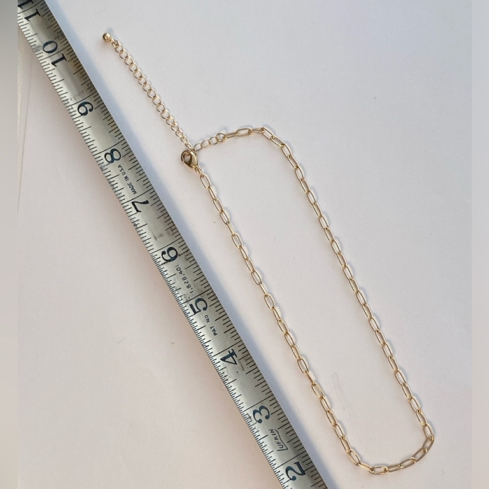 Gold Tone Link Chain Necklace